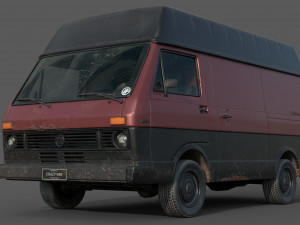 vw van lt volkswagen lowpoly 3D मॉडल