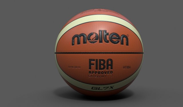 molten official basketball world cup bal 3D 모델 .c4d .max .obj .3ds .fbx .stl .blend 