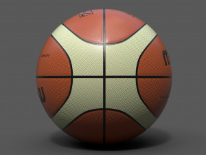 molten official basketball world cup bal 3D 모델