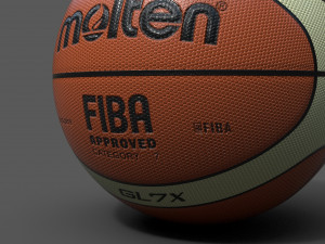 molten official basketball world cup bal 3D 모델