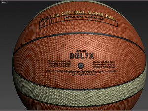 molten official basketball world cup bal 3D 모델