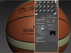 molten official basketball world cup bal 3D 모델