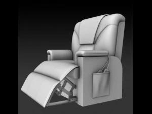 poltrona com apoio para as pernas Modelo de Impressão 3D