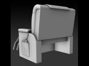 arm chair with leg rest 3D Print Model