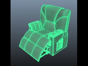 arm chair with leg rest 3Dプリントモデル