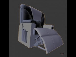 arm chair with leg rest 3Dプリントモデル