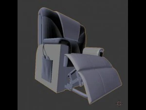 arm chair with leg rest 3D Print Model