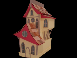 कार्टून घर 3D मॉडल