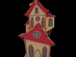 cartoon house 3D 模型