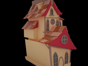 cartoon house 3D 模型