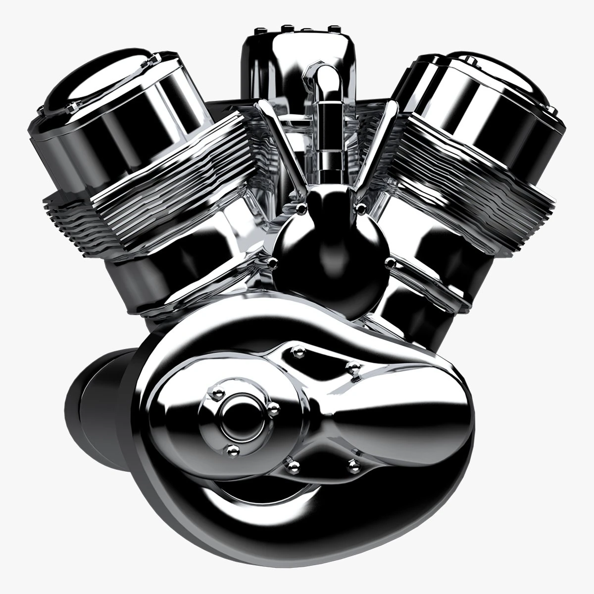 v bike engine 3D Model .c4d .max .obj .3ds .fbx .stl .blend 