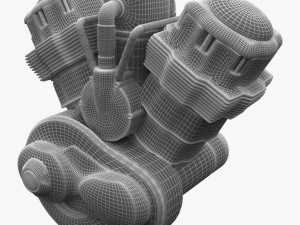 v bike engine 3D Model