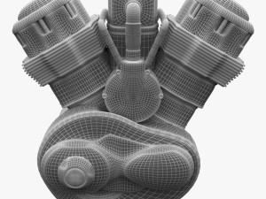 v bike engine 3D Model