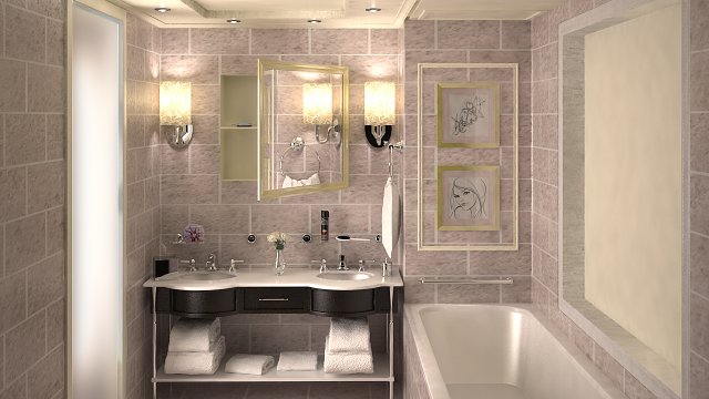 bathroom 3D Модель .c4d .max .obj .3ds .fbx .stl .blend