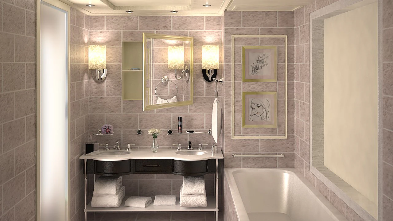bathroom 3D Model .c4d .max .obj .3ds .fbx .stl .blend 