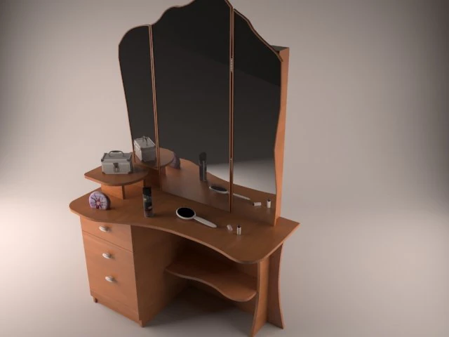 dressing table 3D Model .c4d .max .obj .3ds .fbx .stl .blend 