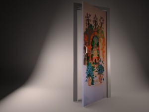 painted door Modèle 3D