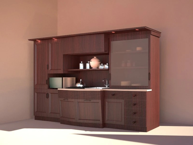 kitchen cupboard 3D Model .c4d .max .obj .3ds .fbx .stl .blend 