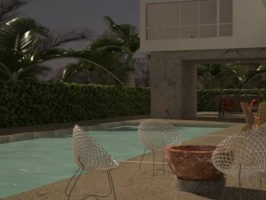 a modern villa 3D Model