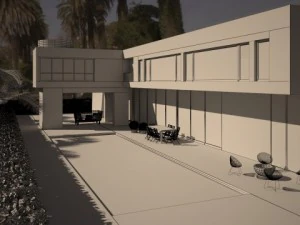 a modern villa 3D Model
