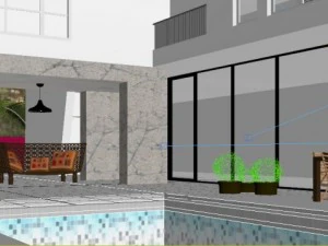 a modern villa 3D Model