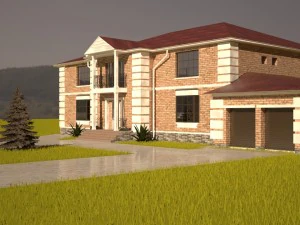 dom rodzinny Model 3D