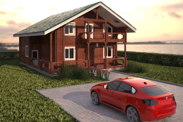 town house 3D Модель .c4d .max .obj .3ds .fbx .stl .blend 