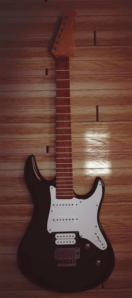 guitar 3D Model .c4d .max .obj .3ds .fbx .stl .blend 