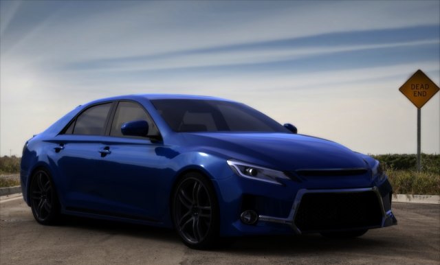toyota mark x 2016 3D मॉडल .c4d .max .obj .3ds .fbx .stl .blend 