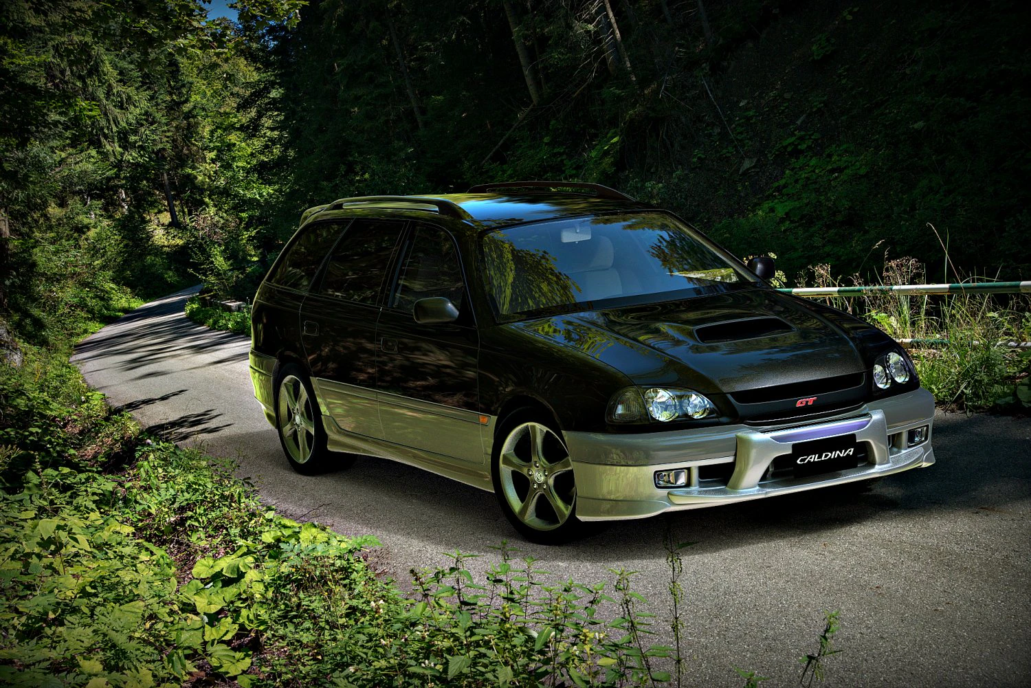 toyota caldina 210 3D Model .c4d .max .obj .3ds .fbx .stl .blend