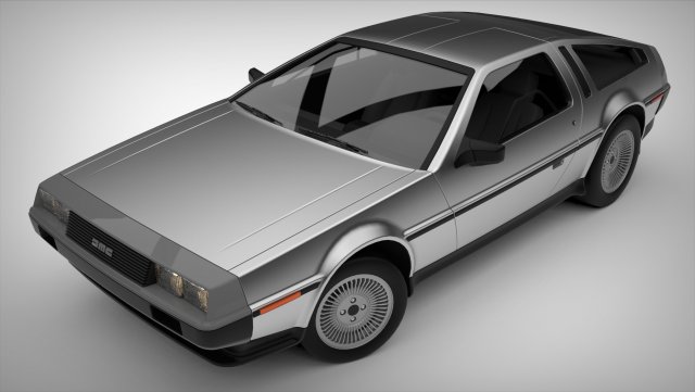 delorean back to the future Model 3D .c4d .max .obj .3ds .fbx .stl .blend 