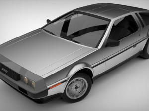 delorean back to the future 3D Model