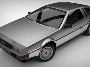 Delorean geleceğe d&ouml;n&uuml;ş 3D Model