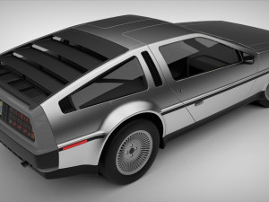 delorean back to the future Model 3D