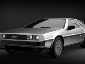 delorean back to the future Model 3D