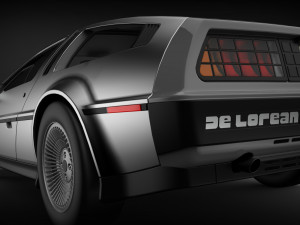 delorean back to the future Model 3D