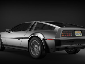 delorean back to the future Model 3D