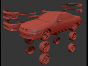 Nissan Skyline R 33 Sedan 3D Модель