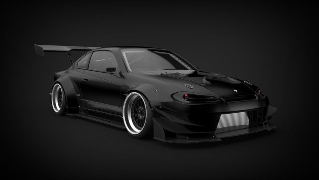 nissan silvia s15 brill steel carbon 3D Model .c4d .max .obj .3ds .fbx .stl .blend 