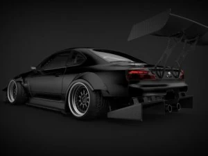 日産 シルビア S15 ブリル スチール カーボン 3Dモデル