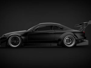 日産 シルビア S15 ブリル スチール カーボン 3Dモデル