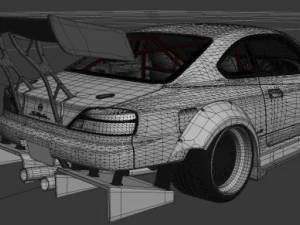 日産 シルビア S15 ブリル スチール カーボン 3Dモデル