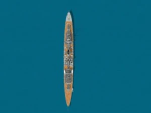 Light cruiser ajax 3D Model