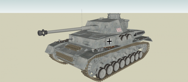 Pzkpfw iv 3D Model .c4d .max .obj .3ds .fbx .stl .blend 