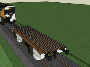 Treno blindato Modello 3D