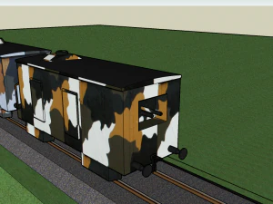 Treno blindato Modello 3D