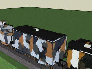 Treno blindato Modello 3D