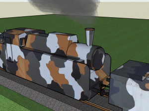 Armored train Modelo 3D