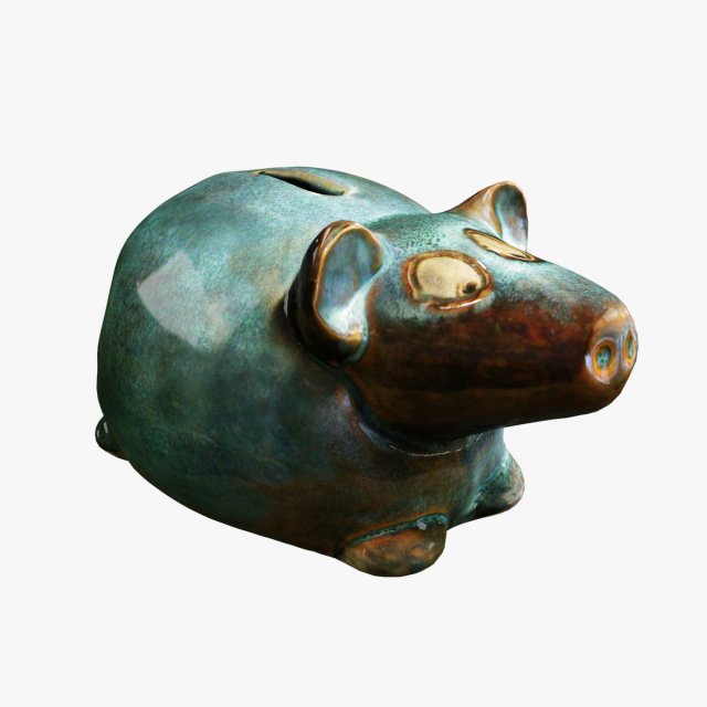 moneybox pig 3D Модель .c4d .max .obj .3ds .fbx .stl .blend 