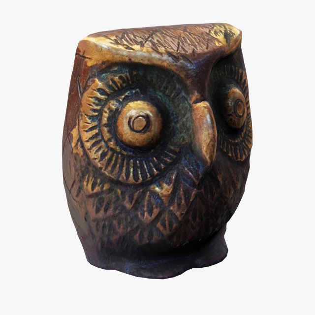 figurine owl 3Dモデル .c4d .max .obj .3ds .fbx .stl .blend 